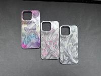 Offre Spéciale paillettes papillon téléphone étui pour iphone 16 15 14 13pro Max TPU matériel bulle spécial artisanat dessin animé conception personnalisée
