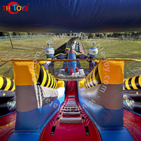 Brincolín Inflable de PVC Tianhong de 7x4m, Parque de Atracciones Gigante con Temática Espacial Interior, Astronauta, Nave Espacial, Cohete, Capacidad para 10 Personas
