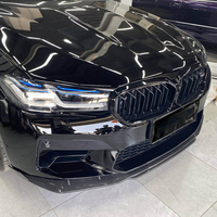 Divisor de Labio Delantero Estilo MT de 4 Piezas para M5 F90 Pre-Facelift 2017-2020, Juego de Acentos de Fibra de Carbono Seca Preimpregnada en Autoclave con Molde Metálico