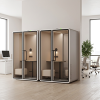 Cabines de réunion silencieuses modernes, isolation acoustique efficace, cabine insonorisée pour un espace de bureau calme