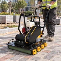Compacteur à plaques vibrantes 165 kg, machine compacteuse vibrante à essence 20 KN pour la construction de pavés