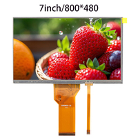Suku cadang Lcd display 800*480 7 inci layar lcd lvds HD-M 40 pin tft modul Tampilan panel lcd