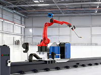 Robot de Soldadura Flexible para Rieles Terrestres UA-AW-7 con Posicionador para Soldadura de Vigas H, Vigas de Grúa, Vigas de Caja y Estanterías de Paletización