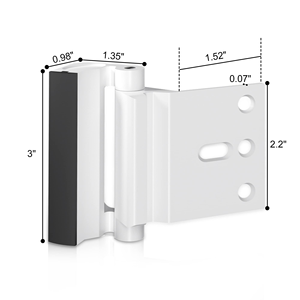 Tope de puerta de aleación de aluminio al por mayor, 800 libras, blanco, extra resistente, para el hogar, hotel, dormitorio - Product Image 2