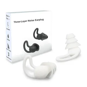 Bouchons <span class=keywords><strong>d</strong></span>'<span class=keywords><strong>oreille</strong></span> en GEL de Silicone <span class=keywords><strong>pour</strong></span> Protection auditive, boucles auriculaires, Triple <span class=keywords><strong>bruit</strong></span> physique, respectueux de la peau, <span class=keywords><strong>pour</strong></span> <span class=keywords><strong>dormir</strong></span> - Product Image 2