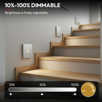 Lumière d'escalier LED de haute qualité CRI>90 3W 12V 24V DC encastrée en aluminium pour escaliers d'appartement, jardin, salle d'exposition
