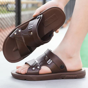 Fashion Men Vacation-style Cross Straps <strong>Slides</strong> slip <strong>on</strong> Seamless Upper Platform <strong>Sandals</strong> Comfortable EVA Sole Flat Beach slippers - Product Image 5
