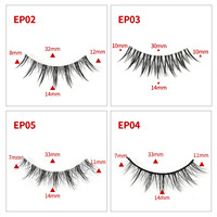 Nouvelles extensions de cils synthétiques style asiatique, bande transparente invisible faite à la main, cruelty-free, tige rigide, naturelles et denses