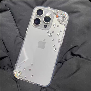 <span class=keywords><strong>Cover</strong></span> per <span class=keywords><strong>iPhone</strong></span> 17 da donna con strass e diamanti, custodia protettiva trasparente in morbido silicone per <span class=keywords><strong>iPhone</strong></span> 13/14/15/16 - Product Image 2