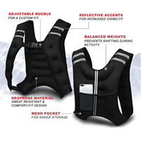 Chalecos con Peso para Fitness, Chalecos con Peso para Entrenamiento Físico y Deportivo, Chalecos Ajustables de Arena de Hierro de 3 kg, 5 kg, 8 kg