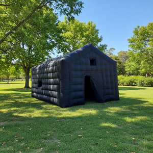 Tente gonflable de fête de boîte de nuit de lumière de <span class=keywords><strong>disco</strong></span> de décoration de LED portative noire commerciale avec la pompe à air électrique - Product Image 1