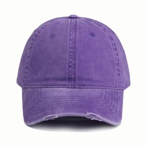 Wholesale Custom Logo Vintage Cotton Unstructured Dad Hats Solid Color Distressed Washed Baseball Caps Sporty Image Breathable - Product Image 2