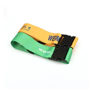 50 mm width polyester sublimation printed adjustable custom luggage belt with removable buckle