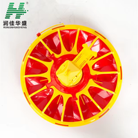 Mangeoires jaunes et rouges pour poulets de chair, ensemble complet, système d'alimentation au sol pour élevage avicole, mangeoire à plateau en PP pour volailles