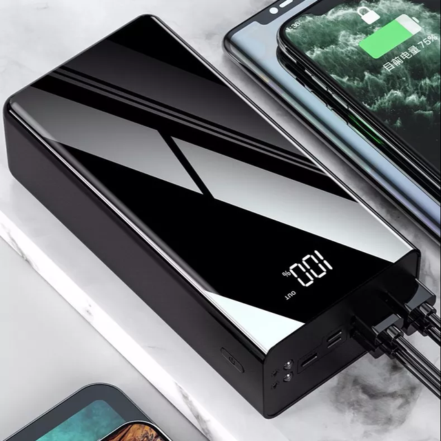 50000mAh Power Bank Larger Capacity Portable Charger Power Banks Super Capacity Charger With Dual Led Lights Power Bank