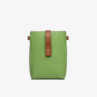 Haute qualité mode en cuir véritable petite bandoulière épaule poche portefeuille pochette téléphone portable sac étui avec sangle de cou
