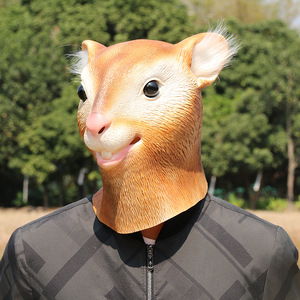Máscara de Disfraz de <span class=keywords><strong>Ardilla</strong></span> de Lujo, Máscara de Fiesta de Cabeza Completa de Animal de Látex de Goma Suave, Máscara de Animal de Cosplay Novedosa para Adultos - Product Image 5