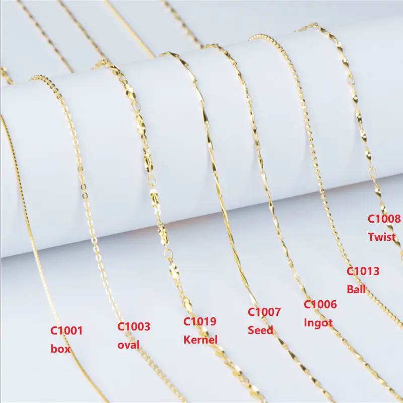 factory price instagram jewelry variety style gold plated light gold plated 925 sterling silver chain