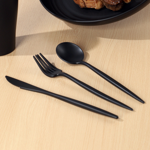 Ensemble <span class=keywords><strong>de</strong></span> couverts <span class=keywords><strong>de</strong></span> voyage portables en plastique 12/24/36 pièces, cuillère, couteau, fourchette, réutilisables, pour pique-nique, fête, <span class=keywords><strong>ustensiles</strong></span> - Product Image 3