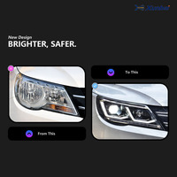 Conjunto de faros delanteros LED completos para VW Tiguan MK1 5N 2007-2012, actualización de modelo antiguo a nuevo, DRL, bi-lente, Canbus, Plug and Play, piezas de automóvil