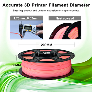 Filamento PLA+ Bicolor Rojo y Amarillo con Acabado Mate, 1.75mm, 1kg, Fácil de Imprimir para Bricolaje y Prototipos - Product Image 3
