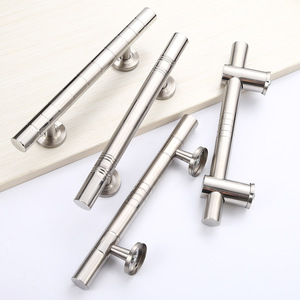 Hiện đại tối giản thép không gỉ đôi cửa xử lý có thể điều chỉnh ống sắt cho gỗ trượt cửa tủ - Product Image 4