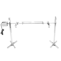 Kit de rôtissoire électrique 15W avec support trépied en acier inoxydable pour barbecue au charbon de bois, rôtissoire à capot pour porc et agneau, accessoires de barbecue