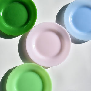 تصنيع الزجاج الملون الكريمي بحجم قطر 20.5 سنتيمتر/18.5 سنتيمتر <span class=keywords><strong>8</strong></span> / 7 بوصة, أدوات مائدة لحفلات الزفاف ، أطباق سلطة من حجر اليشم الأوبال ، أطباق - Product Image 2