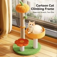 Arbre à chat avec poteau à gratter en sisal, tour d'escalade en bois avec hamac et plateforme