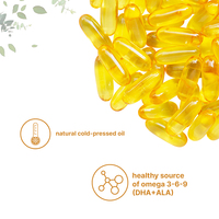 Capsule d'huile de lin extra forte de supplément d'oméga 3 de soutien de santé de coeur