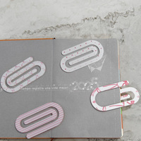 Marque-page en acrylique rose, grande taille, imprimé mignon, décoratif, pour journal et agenda, papeterie esthétique