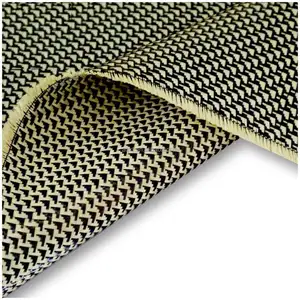 3K280G karbon aramid fiber karışımlı dokuma kumaş uçak jakarlı desen parçaları modifiye DIY yüzey dekorasyon kumaşı