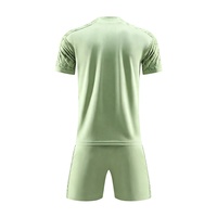 Ensemble d'uniformes de football décontractés personnalisables et respirants 100 % coton pour hommes adultes, service OEM, délavage à l'acide, taille élastique, couleur unie, été, complet