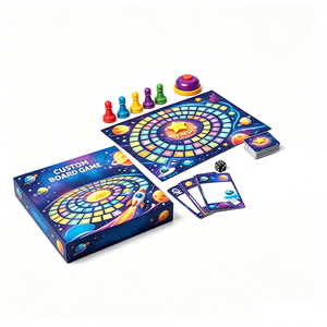 Vietnam Based Factory Custom Board Game with Custom Printing Paper Cardboard Portable Travel <b>Table</b> Game Set Kids Board Game - Product Image 2