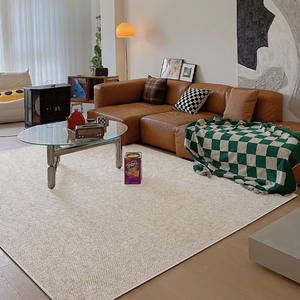 Alfombra de Lana de Lujo, Rectangular, de Color Sólido, Resistente a las Manchas, Fácil de Limpiar, para Sala de Estar, Sofá, Dormitorio, Alfombra de Piso Hecha a Medida, Engrosada - Product Image 4