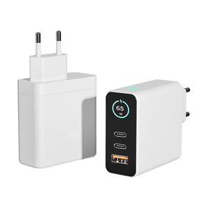 <span class=keywords><strong>Chargeur</strong></span> rapide intelligent à écran TFT AI 65W 100W avec ports 2C1A Type-C et USB-A QC 3.0, ignifuge pour ordinateur portable et montre connectée - Product Image 3