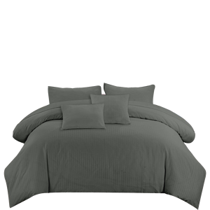 ชุดเครื่องนอนไมโครไฟเบอร์ Clover 710TC แบบเรียบ 5 ชิ้น ระบายอากาศได้ดี นุ่มพิเศษ พร้อมผ้าปูที่นอนรัดมุมและปลอกหมอน - Product Image 1