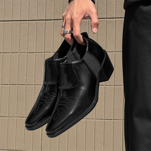 Zapatos de Cuero Formales de Negocios Estilo 2026, de Una Pieza, para Hombre, con Aumento de Altura, para Oficina, Boda, Compromiso y Matrimonio - Product Image 4