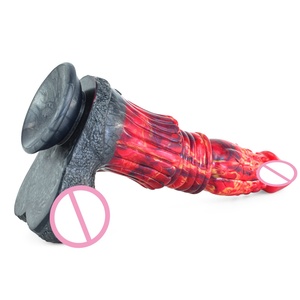 FAAK 26.5 cm Big Liquid Silicone <b>Dildo</b> with Suction Cup Animal Penis Female Sex Toys China Wholesaler - Product Image 6