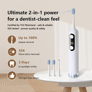 Carepik 2025 último cepillo de dientes sónico inalámbrico 2 en 1 y cepillo de dientes de hilo <span class=keywords><strong>dental</strong></span> portátil Limpieza de dientes - Product Image 2