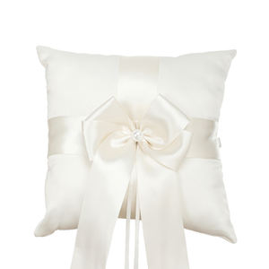 Hermosos regalos de boda para pareja Aniversario Compromiso Día de San Valentín Lazo Almohada cuadrada para caja de anillo de bodas - Product Image 1