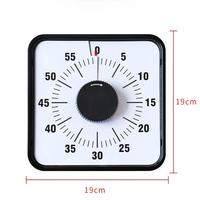 Timer Visual 60 Menit, Timer Dapur Mekanik Plastik Ukuran Besar 7,5 Inci Persegi, dengan Perekat Magnetik untuk Ruang Kelas dan Rumah