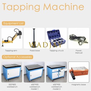 Máquina Roscadora de Brazo Flexible WADJAY M6-M36, Motor Universal, Pantalla Táctil, Automática, para Trabajo en Metal, Alta Eficiencia, M4-M24 Universal - Product Image 6