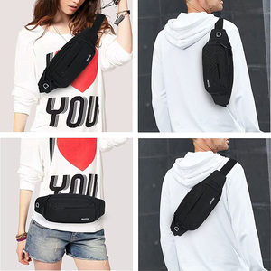 <span class=keywords><strong>Riñonera</strong></span> de pecho para hombre, bolso de pecho de gran capacidad, para viaje, deporte, correr, <span class=keywords><strong>riñonera</strong></span> <span class=keywords><strong>negra</strong></span> con 4 bolsillos y cremallera - Product Image 6