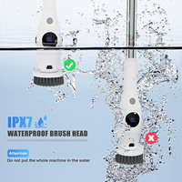Brosse de nettoyage électrique multifonctionnelle 8-en-1 pour la maison et la salle de bain, idéale pour baignoire, carrelage et sols – Modèle 2025