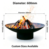 Brasero d'extérieur carré moderne en acier Corten, robuste et portable, pour jardin, patio et camping