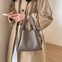 Sac seau simple pour femme, sac à bandoulière souple, sac hobo décontracté avec grande capacité