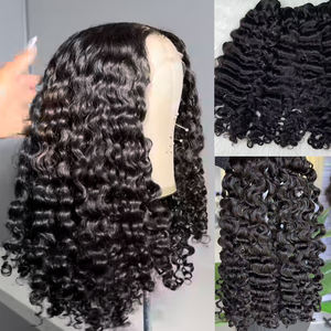 ผมต่อจากมนุษย์ดิบแบบยังไม่ได้แปรรูปสำหรับผมถักเปียแบบชาวอินเดียผ้าสองชั้นสำหรับผมถักเปีย - Product Image 1