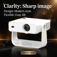 Proyector LCD de Largo Alcance C880 OEM de Fábrica, Android 14, 1080P Nativo, Corrección Trapezoidal Automática, WiFi de Doble Banda, Proyector Inteligente para Cine en Casa