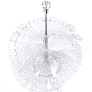 KADS 120 Tips Nail Color Display <b>Stand</b> Stick Rotating Display Rack Detachable Practice Tool <b>Fan</b> Shaped Color Cards Supplies - Product Image 4